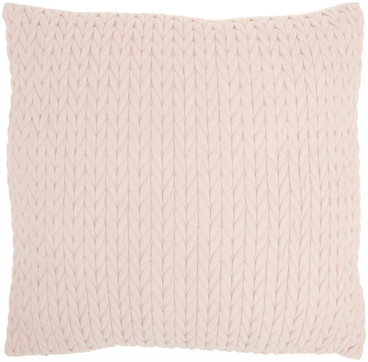 Light Pink Braided Chevron Throw Pillow