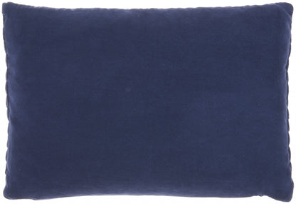 Navy Blue Chunky Braid Lumbar Pillow