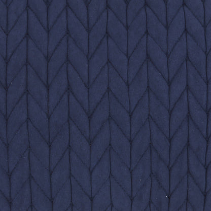 Navy Blue Chunky Braid Lumbar Pillow