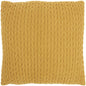 Mustard Yellow Chunky Braid Throw Pillow