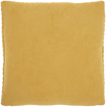Mustard Braided Chevron Throw Pillow