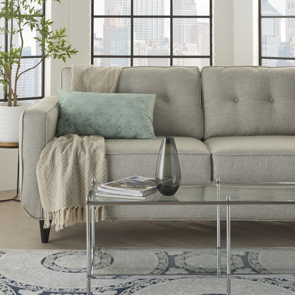 Pale Green Distressed Gradient Lumbar Pillow