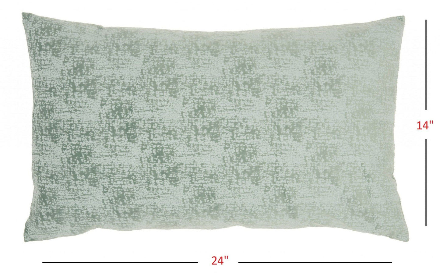 Pale Green Distressed Gradient Lumbar Pillow