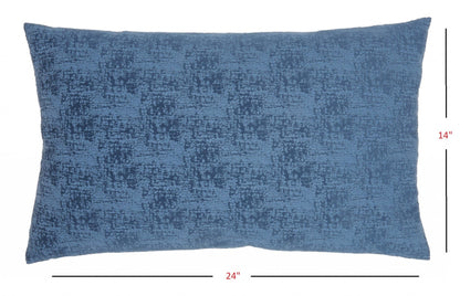 Navy Blue Distressed Gradient Lumbar Pillow