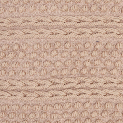 Blush Pink Textured Dots And Stripes Throw Pillow