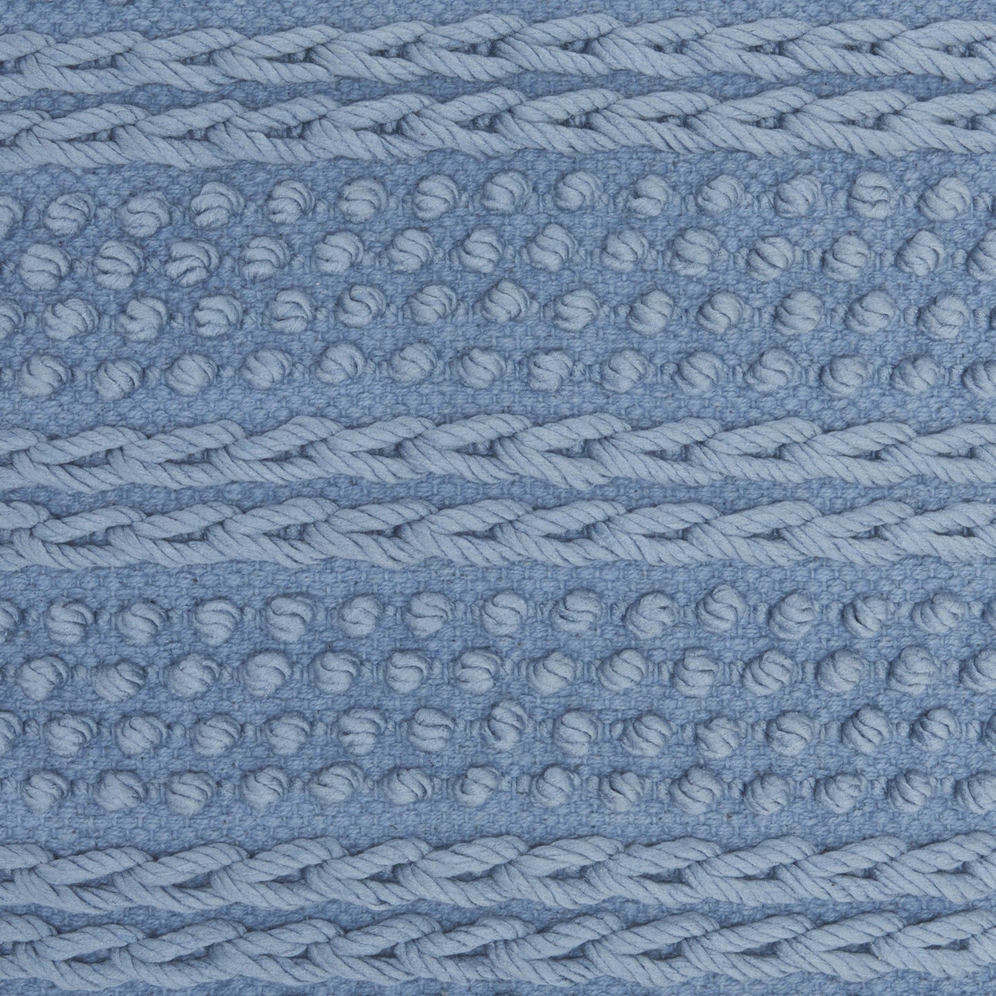 Soft Blue Textured Dots And Stripes Throw Pillow