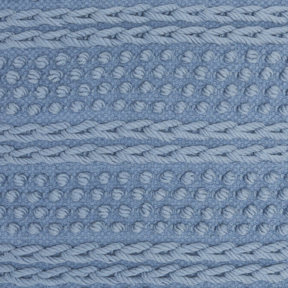 Soft Blue Textured Dots And Stripes Throw Pillow