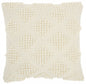 Ivory Textured Diamonds Throw Pillow