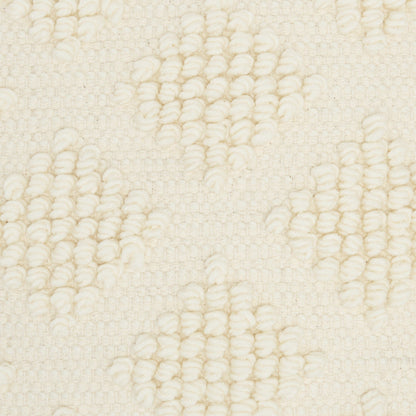Ivory Textured Diamonds Throw Pillow