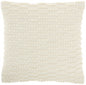 Ivory Textured Broken Stripes Throw Pillow