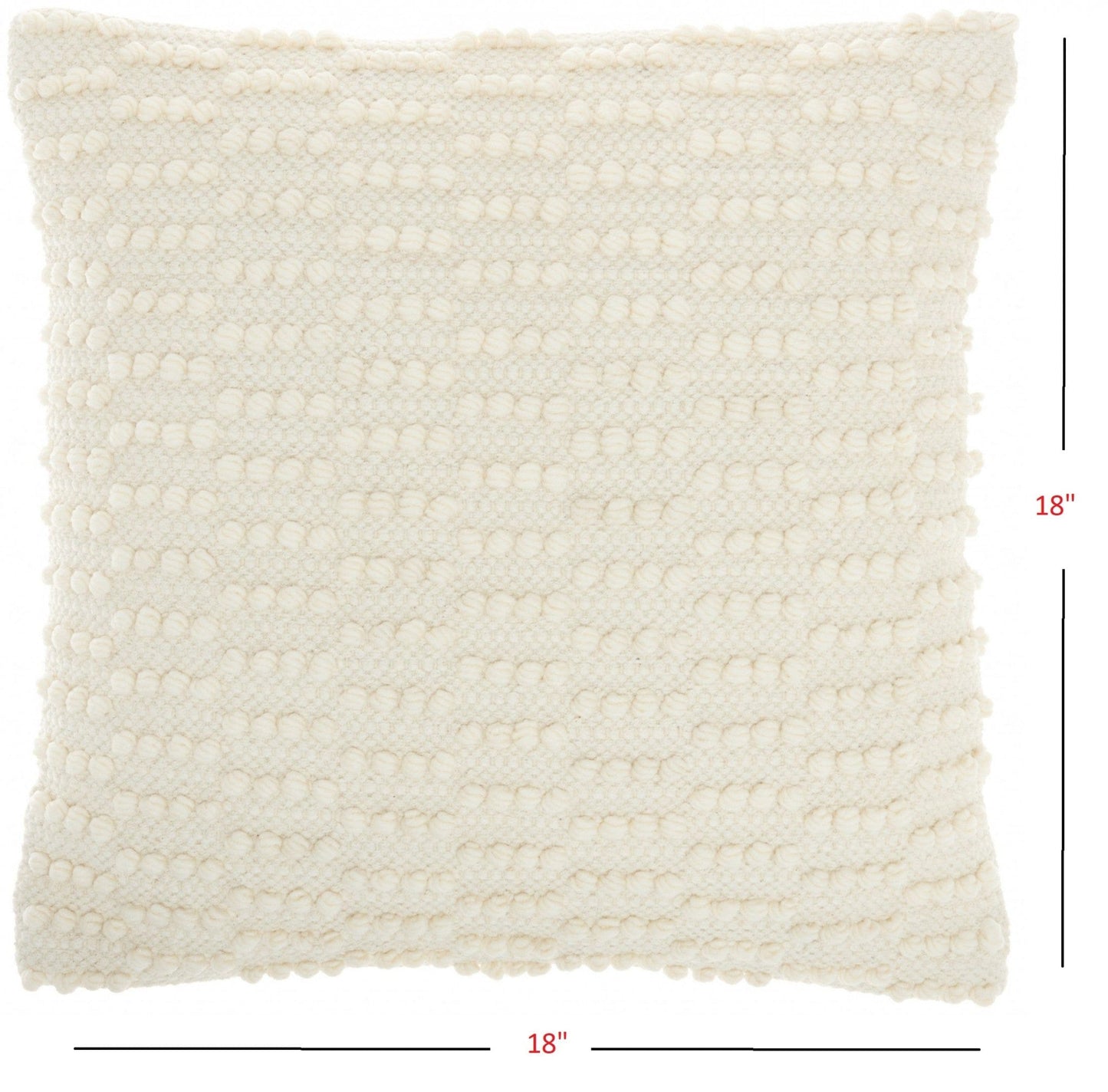 Ivory Textured Broken Stripes Throw Pillow