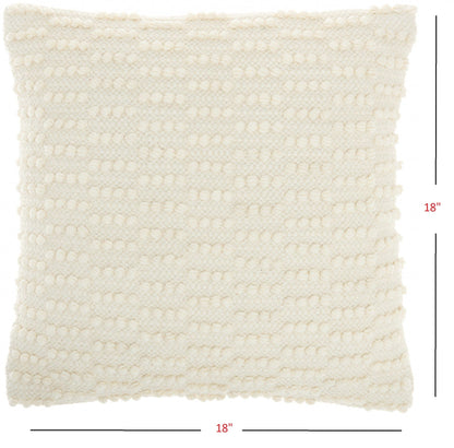 Ivory Textured Broken Stripes Throw Pillow