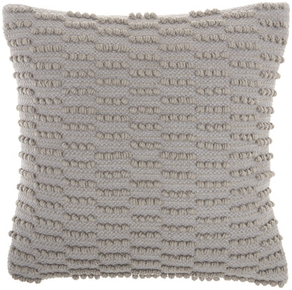 Light Gray Textured Broken Stripes Throw Pillow
