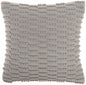 Light Gray Textured Broken Stripes Throw Pillow