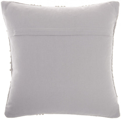 Light Gray Textured Broken Stripes Throw Pillow