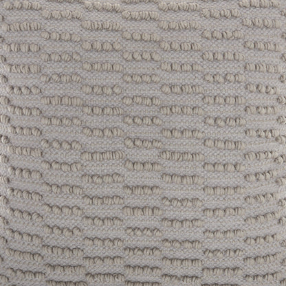 Light Gray Textured Broken Stripes Throw Pillow