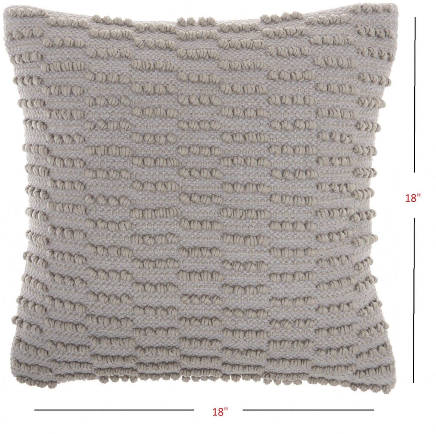 Light Gray Textured Broken Stripes Throw Pillow