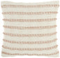 Blush And Ivory Textured Stripes Throw Pillow