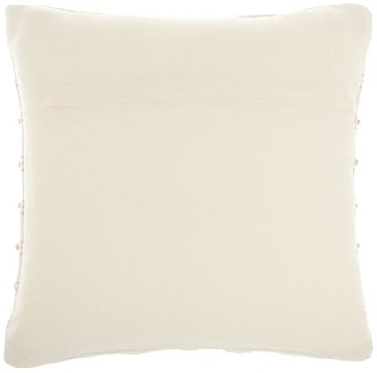 Blush And Ivory Textured Stripes Throw Pillow