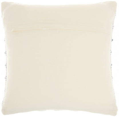 Pale Blue And Ivory Textured Stripes Throw Pillow