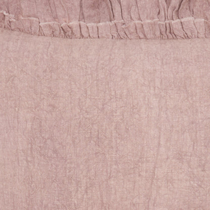 Dainty Ruffle Edged Pink Throw Pillow
