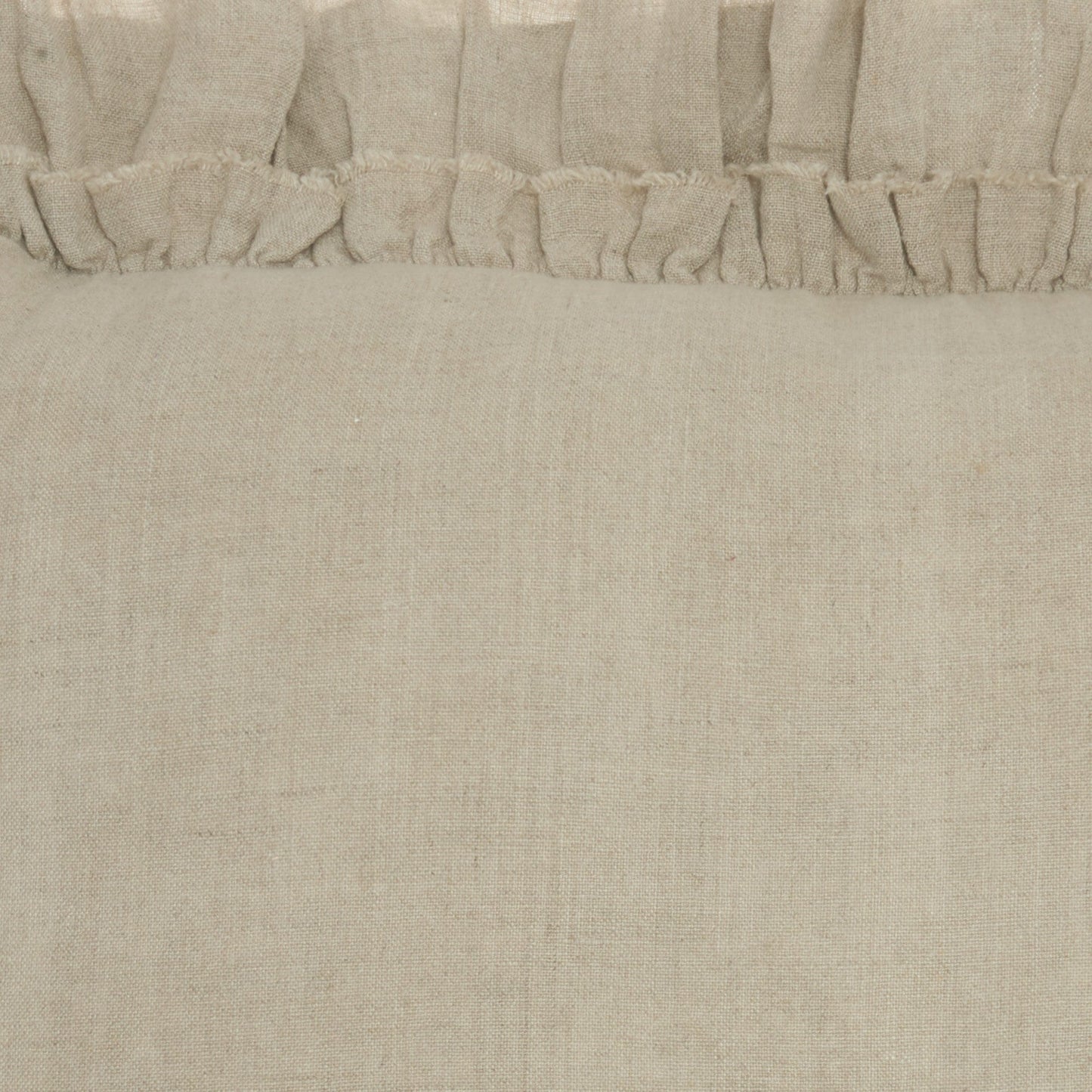 Dainty Ruffle Edged Beige Lumbar Pillow