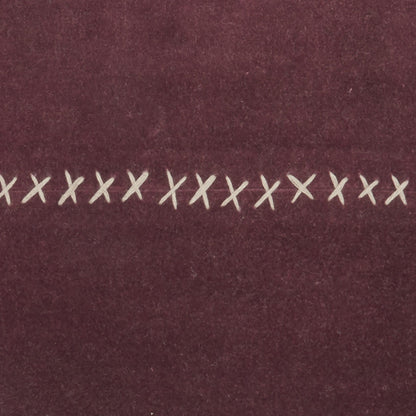 Wide Tasseled Marble Maroon Lumbar Pillow