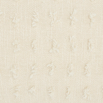 Tassel Detailed White Lumbar Pillow