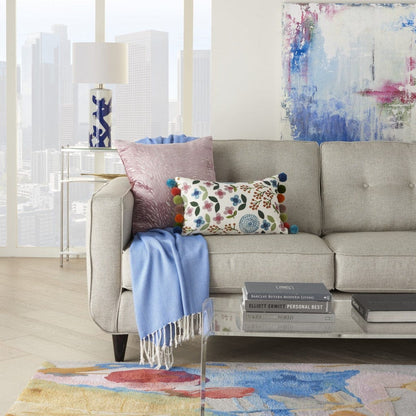 Colorful Chic Floral Lumbar Pillow