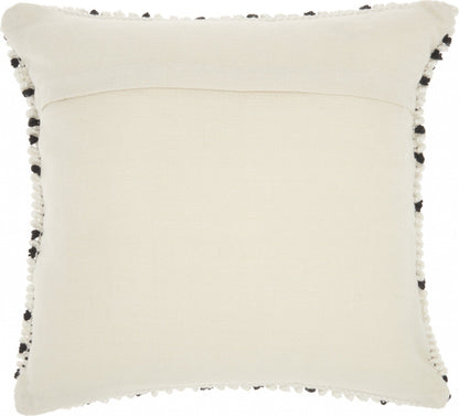 Black Dotted Throw Pillow