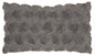 Dark Gray Embossed Rose Lumbar Pillow