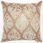 Rose Gold And White Cowhide Throw Pillow