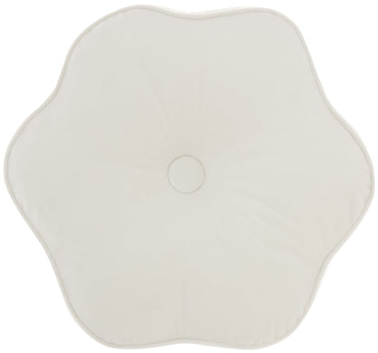 Cream Flower Shaped Throw Pillow