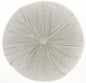 Light Gray Tufted Round Throw Pillow