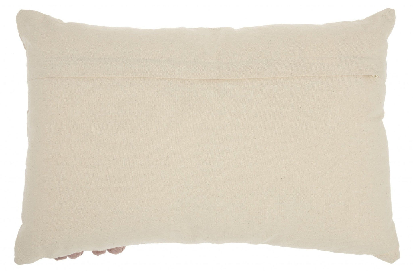 Blush Rectangular Embellished Throw Pillow