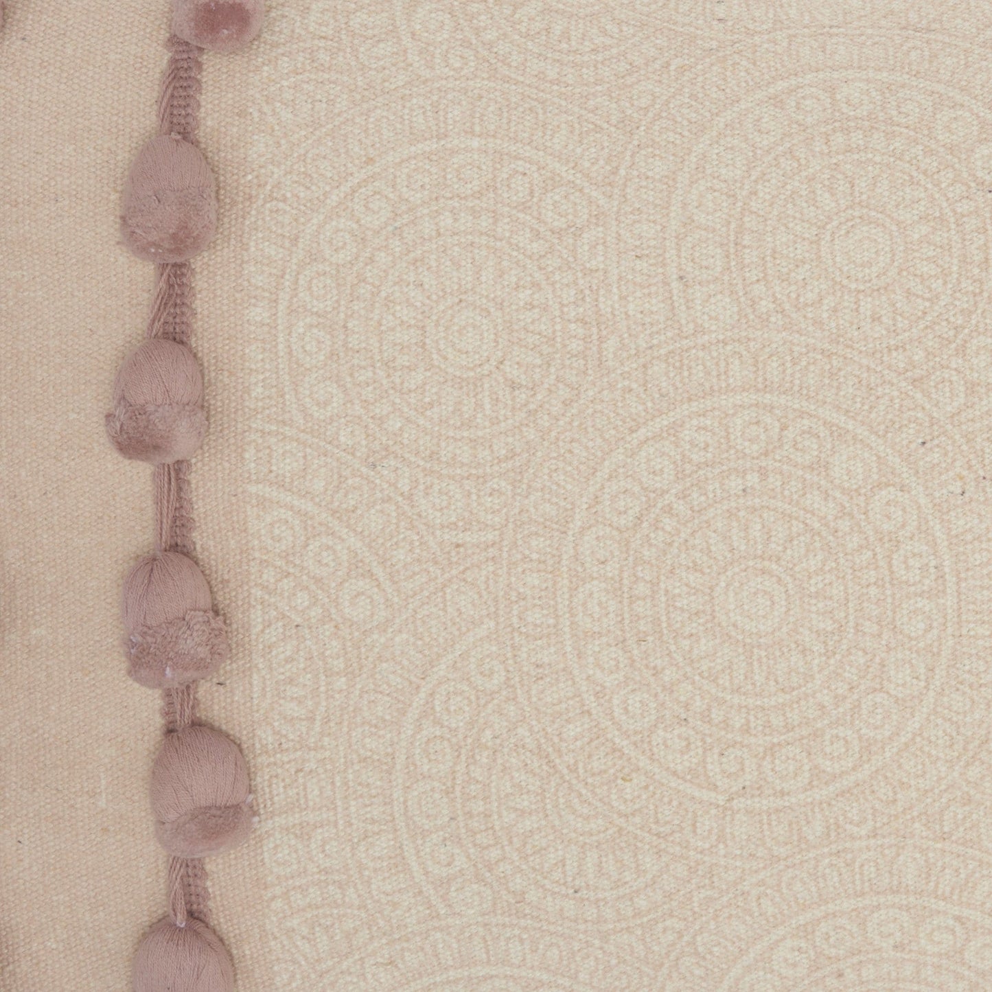 Blush Rectangular Embellished Throw Pillow