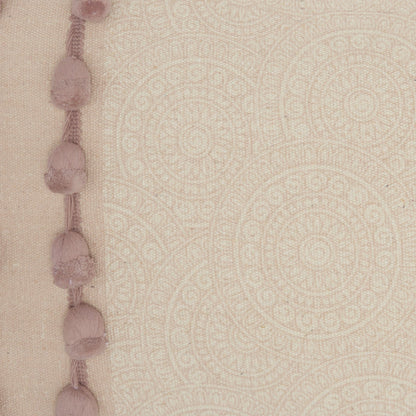 Blush Rectangular Embellished Throw Pillow