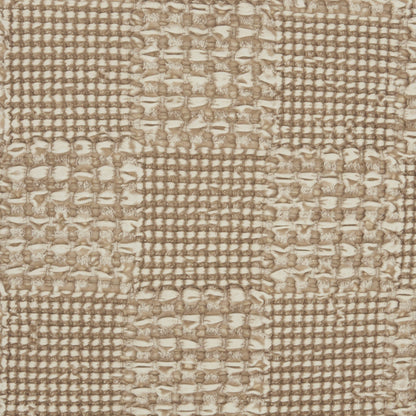 Beige Textured Squares Throw Pillow
