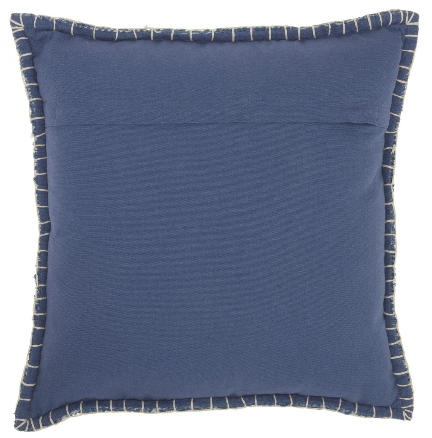 Blue Textured Squares Throw Pillow