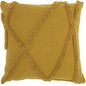 Boho Chic Mustard Textured Lines Throw Pillow