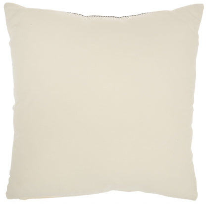 Boho Handcrafted Black Ivory Accent Throw Pillow