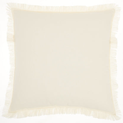 Solid Ivory Contemporary Throw Pillow