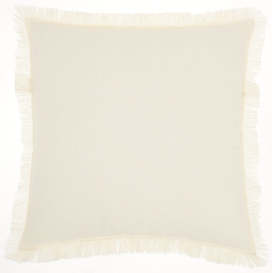 Solid Ivory Contemporary Throw Pillow