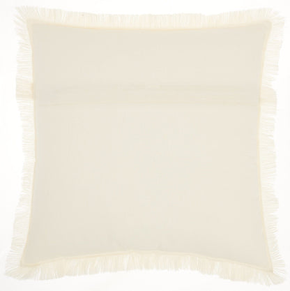Solid Ivory Contemporary Throw Pillow