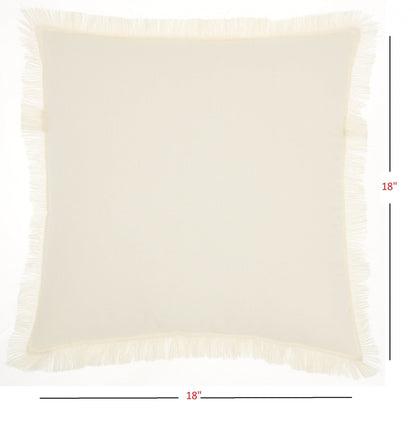 Solid Ivory Contemporary Throw Pillow