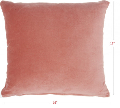 Pink Velvet Modern Throw Pillow