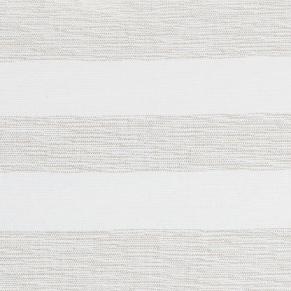 Taupe And White Stripes Lumbar Throw Pillow