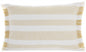 Yellow And White Stripes Lumbar Throw Pillow