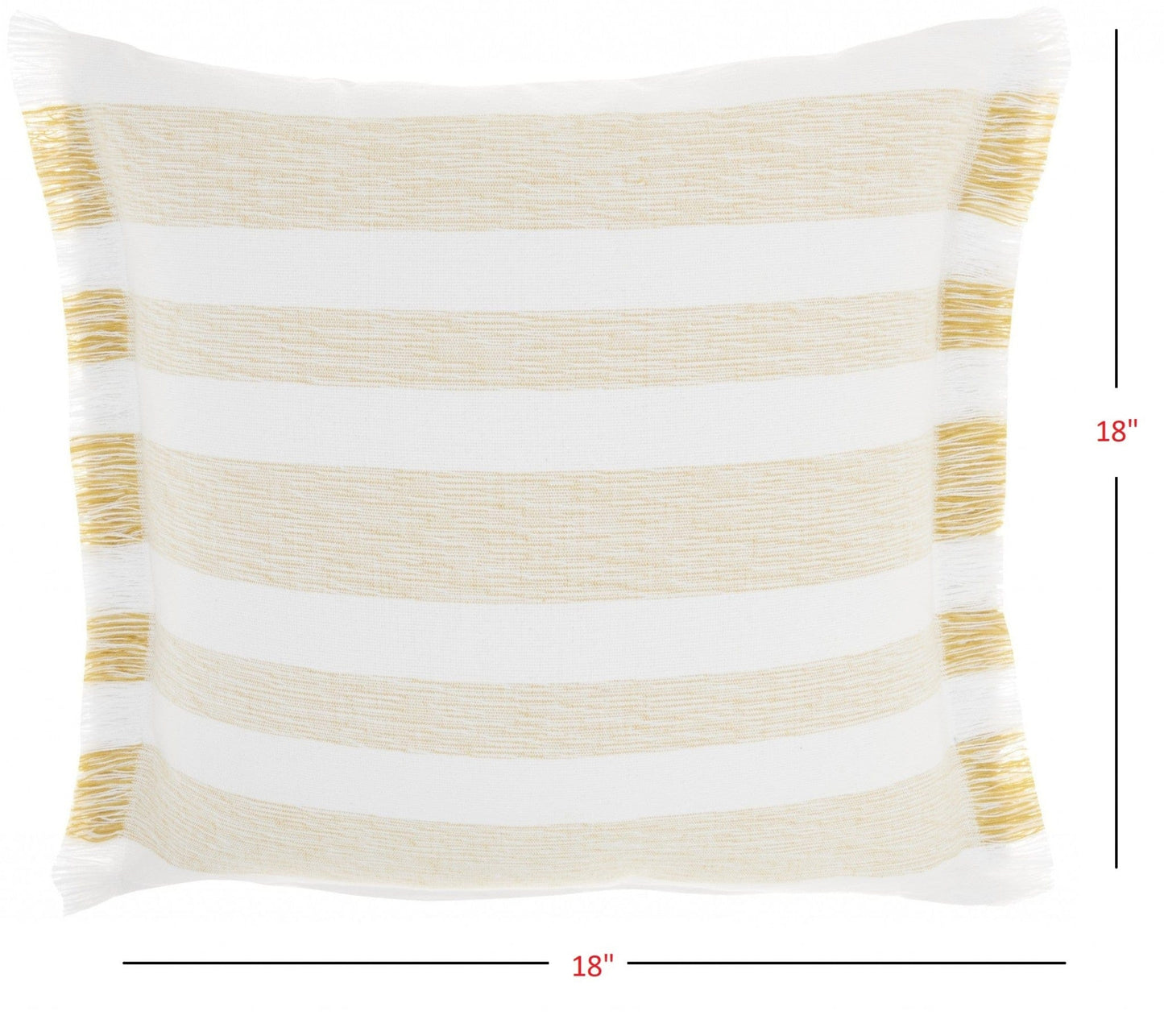 Yellow And White Soft Stripes Throw Pillow