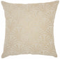 Contemporary Handcrafted Ivory Gold Accent Throw Pillow